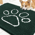 OLANLY Dog Door Mat for Muddy Paws 30x20, Paw Print Design Chenille Mud Mat | by OLANLY