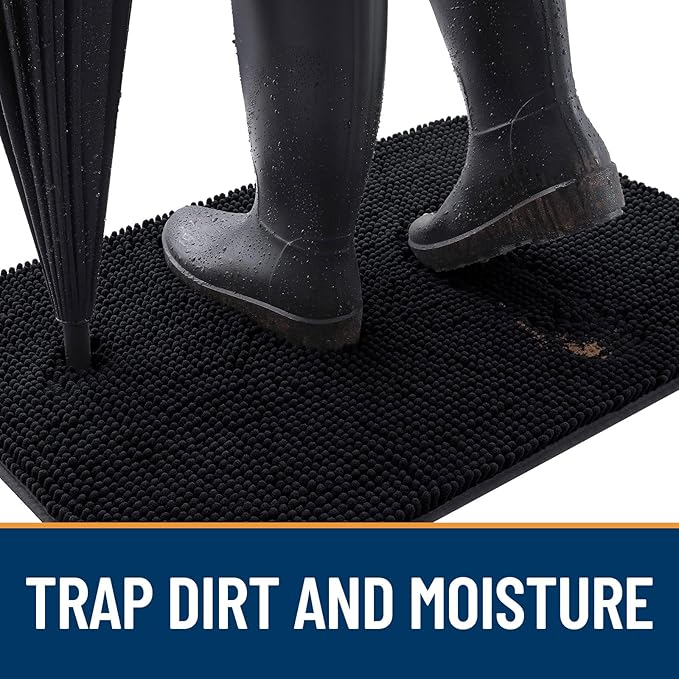 OLANLY Dog Door Mat for Muddy Paws 47x32, Super Absorbent Chenille Mud Mat | - Image 2