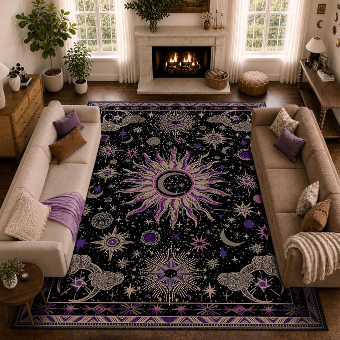 Vacuum-Friendly, 10x14 Washable Area Rug by meejou