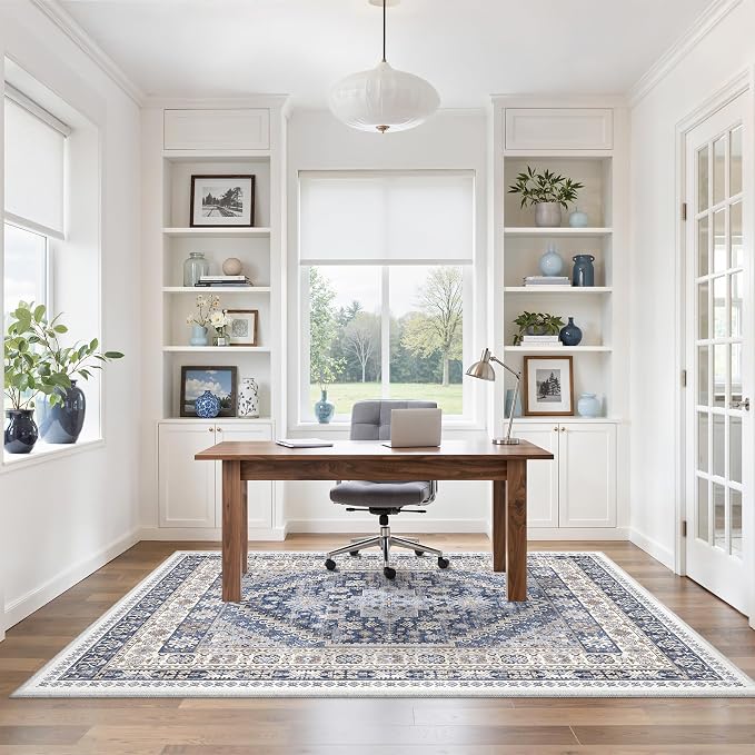 3x5 Rug for Entryway, Washable Area Rug, Living Room, Dining Room, Vintage Rug - Image 9