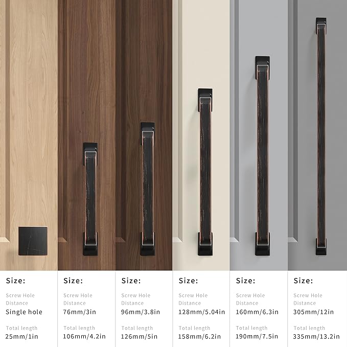 Khtumeware 10 Pack 3-Inch Cabinet Handles - Oil Rubbed Bronze Pulls & Drawer Handles for Cabinets & Cupboards
