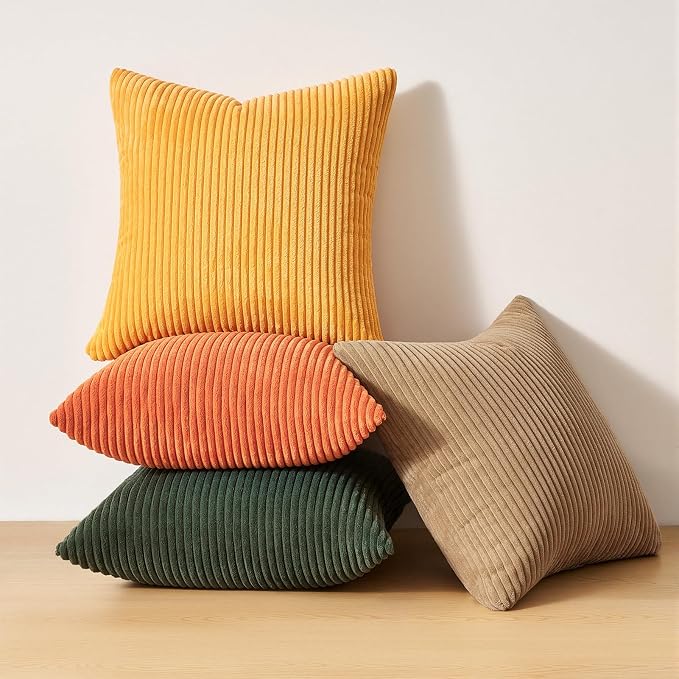 Topfinel Green Rust Throw Pillow Covers 18x18 Inch Set of 4 Mordern Nordic Boho - Image 7