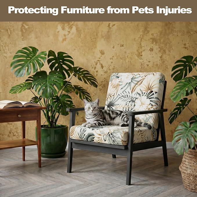 CALBODE 14Pcs Stretch Patio Cushion Cover, Tropical Floral & Leaf Pattern | - Image 5