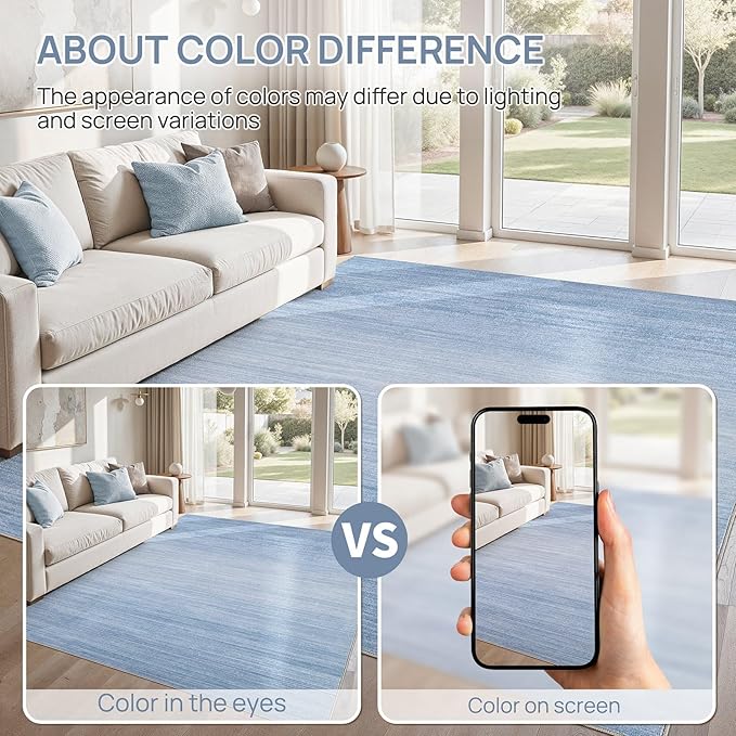 UERMEI 8x10 Washable Area Rug - Image 7