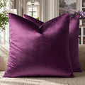 GIGIZAZA Velvet Pillow Covers 20x20 Decorative Pillows Pack of 2 Purple | Throw by GIGIZAZAFocusingonhomedecoration