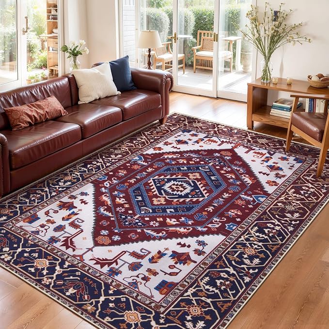SERISSA 3x5 Washable Non Slip Boho Area Rug - Image 3