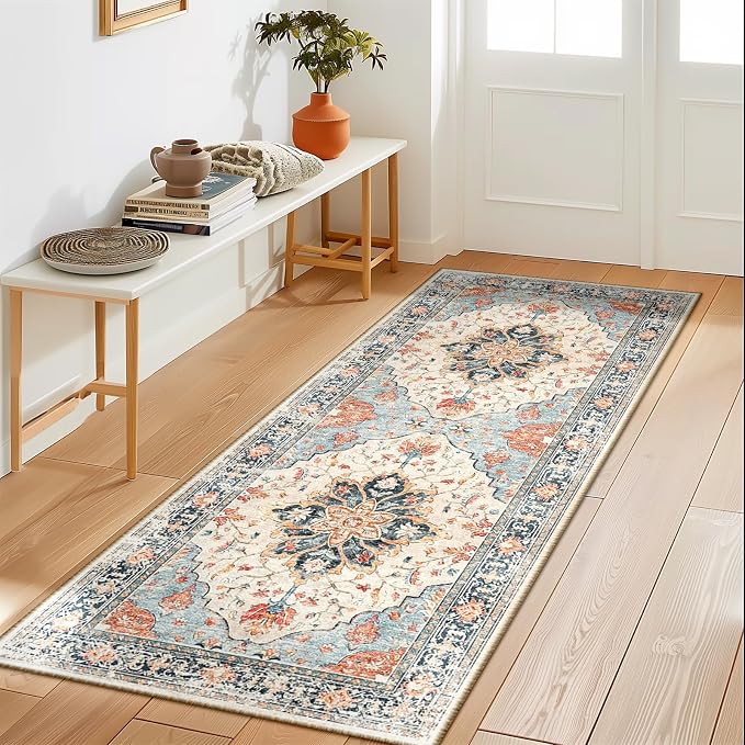 RELEANY Washable Area Rug, Runner 2'x5', Water Repellent, Pet Friendly by RELEANY