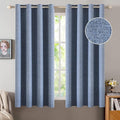 MIULEE 100% Blackout Linen Curtains by MIULEE