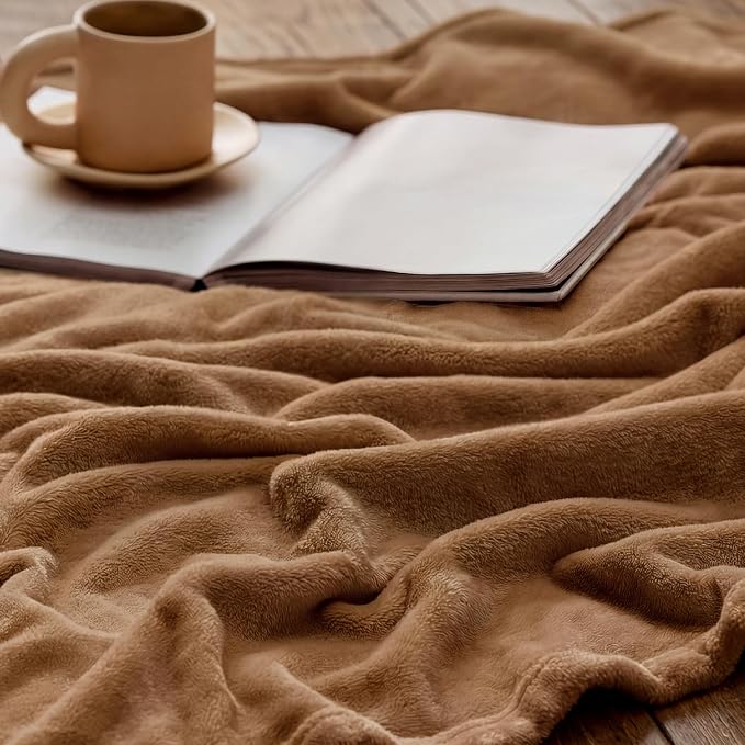 Bedsure GentleSoft Brown Throw Blanket - Image 5