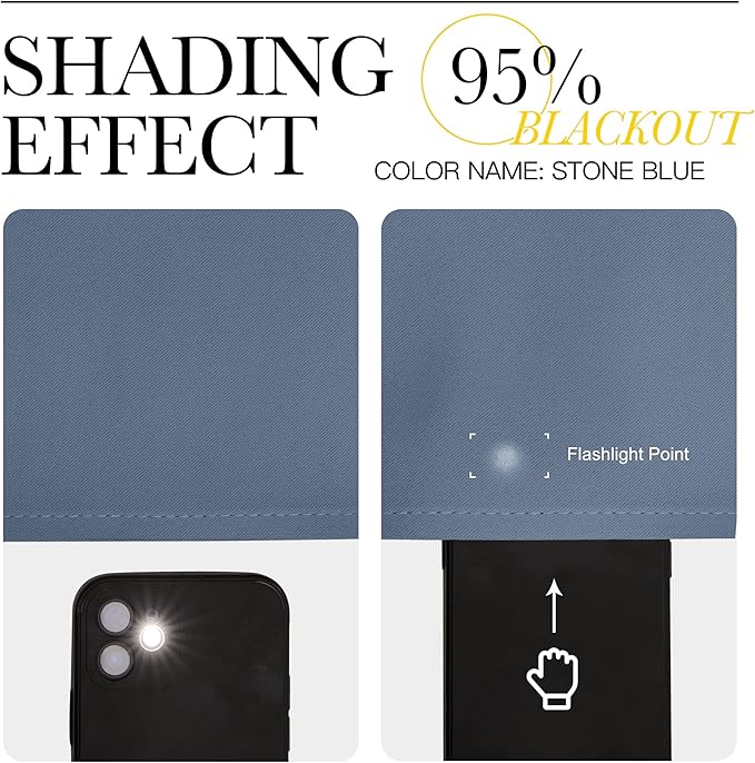 NICETOWN Stone Blue Blackout Curtains - Image 7