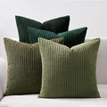 Topfinel Couch Throw Pillows Covers 18x18 Inch Set of 4, Olive Emerald Green by Topfinel
