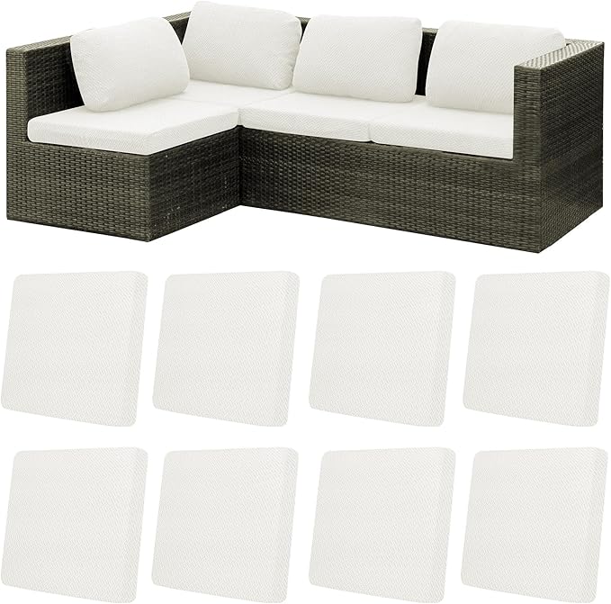 8Pcs Patio Cushion Covers, Outdoor Stretch Cushion Covers, Washable | Stretch by Unknown