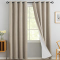 Yakamok Natural Linen Textured Curtains 96 Inches Long by Yakamok