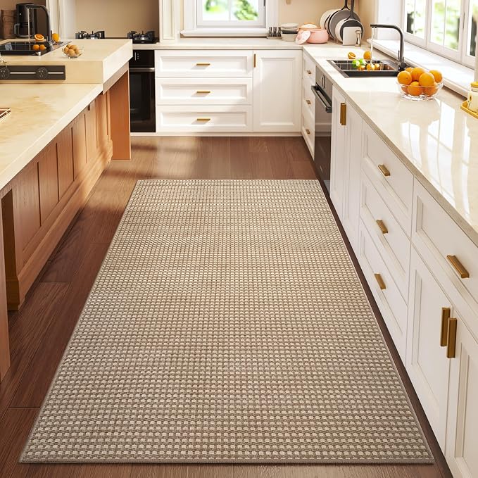3x5 ft Area Rug Entryway Runner Kitchen Rugs Non Slip Washable Brown | Boho - Image 3