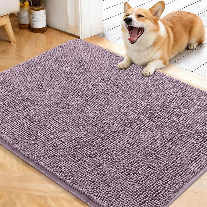 OLANLY Dog Door Mat for Muddy Paws 40x32, Super Absorbent Chenille Mud Mat | by OLANLY