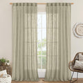 Linen Curtains for Living Room 84 inch Length 2 Panels, 52 x 84 Inch | Light by LAMIT
