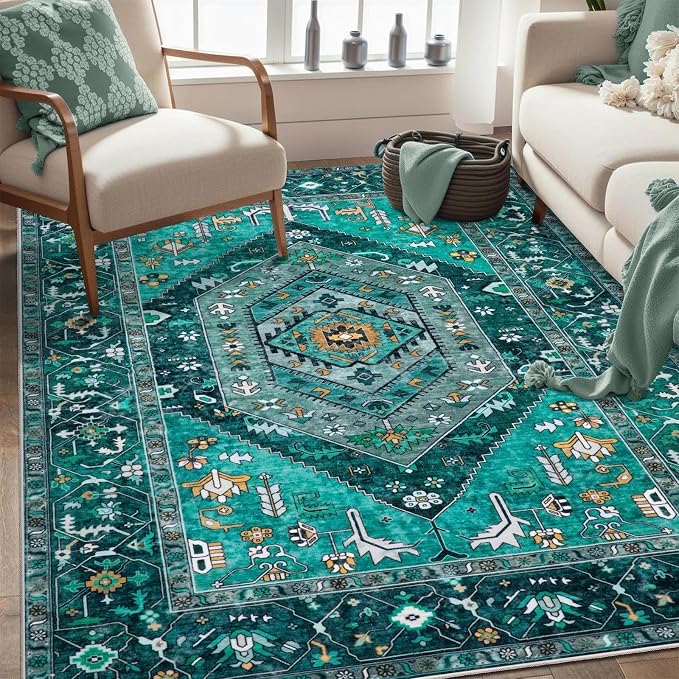 SERISSA 3x5 Washable Non Slip Boho Area Rug - Image 5