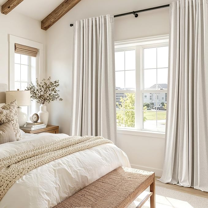 MIULEE 100% Blackout Linen Curtains - Image 6