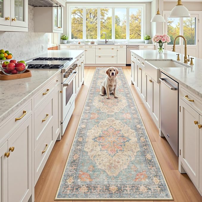 RELEANY Washable Area Rug, Runner 2'x10', Water Repellent, Pet Friendly by RELEANY