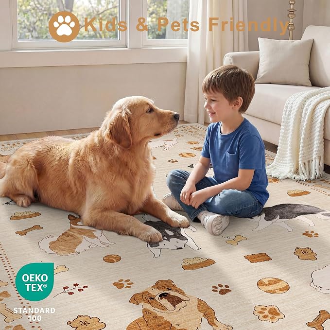DUKINO 2x3 Bathroom Rugs, Washable Dog Kitchen Rug Non Slip, Stain Resistant - Image 4