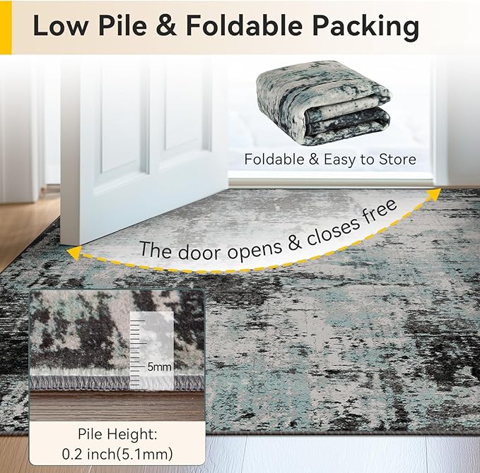 RELEANY Washable Round 6ft Area Rug - Image 6