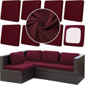 8Pcs Outdoor Cushion Covers, Elastic Patio Cushion Covers | Washable, by dreahoteztil