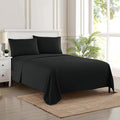 Queen Size Bed Sheets - Breathable Luxury Sheets with Full Elastic & Secure Corner Straps Built In - 1800 Supreme Collection Soft Deep Pocket Bedding, Sheet Set, EXTRA DEEP pocket - Queen, Black