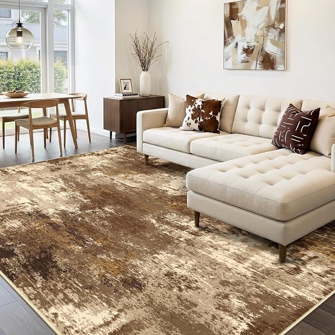 RELEANY Washable 10'x14' Abstract Area Rug - Image 9