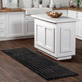 nuLOOM Kai Charcoal Striped Washable Runner Rug by nuLOOM