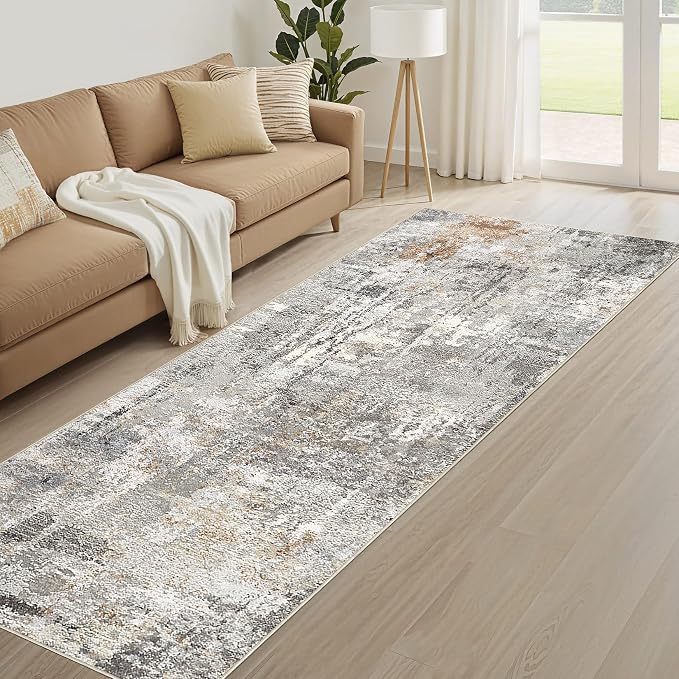 LOONGRUG Runner Rug 2x6 Washable Non-Slip Kitchen Neutral Modern Rug | Abstract - Image 8