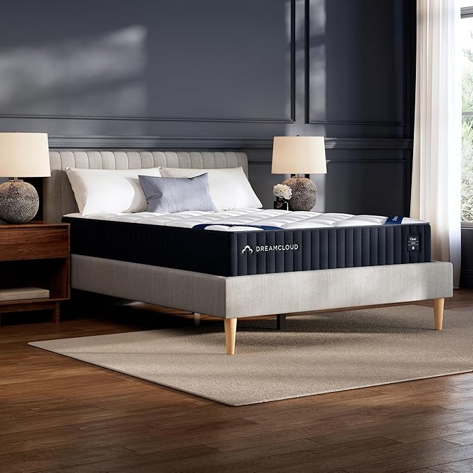 DreamCloud Classic 12" Twin XL Mattress - Luxury Hybrid Gel Memory Foam - 365 Night Trial - Fiberglass Free - Forever Warranty - Mattress in a Box - CertiPUR-US Certified