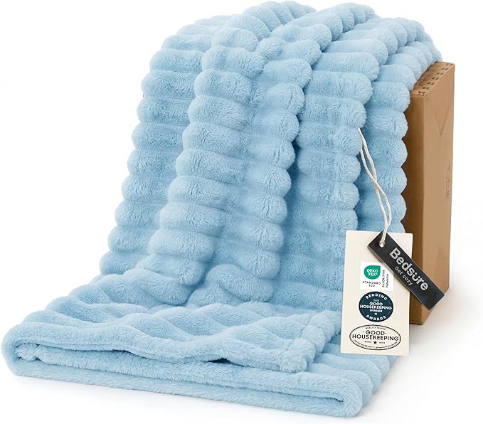 Bedsure Soft Light Blue Throw Blanket by Unknown