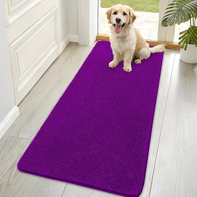 OLANLY Dog Door Mat for Muddy Paws 70x35, Super Absorbent Chenille Mud Mat | by OLANLY