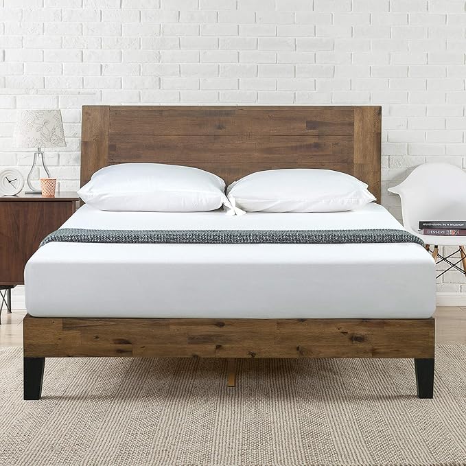 ZINUS Tonja Wood Platform Bed Frame with Headboard, Mattress Foundation with Wood Slat Support, No Box Spring Needed, Easy Assembly, Queen
