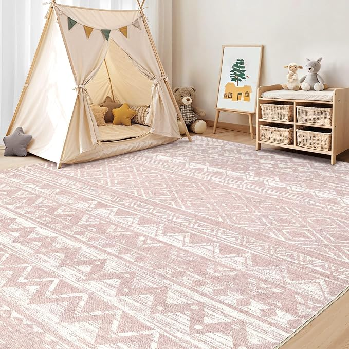 cotiled Boho 8x10 Area Rugs for Living Room: Large Moroccan Washable Rug | - Image 8