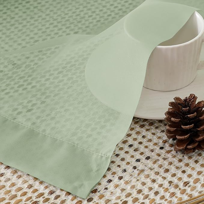 Light Green Sheer Curtains 72 Inches Long 2 Panels - Image 5