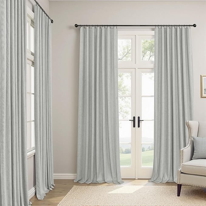 Light Grey Black Out Curtains 72 Inch Long - Image 7