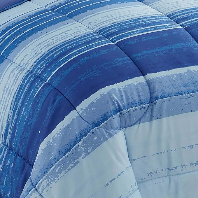 Sweet Home Collection 7 Piece Comforter Set Bag Solid Color All Season Soft Down Alternative Blanket & Luxurious Microfiber Bed Sheets, Siena, King