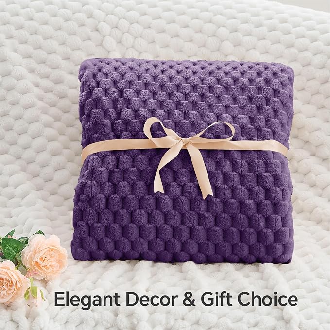 BEDELITE Purple Throw Blanket for Couch, Soft Cozy Gifts for Women, 50 * 60 | - Image 4