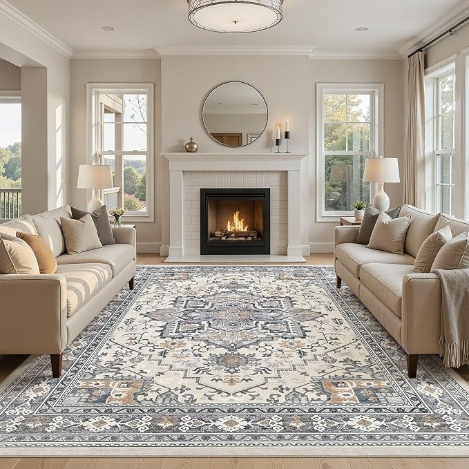UERMEI 10x14 Area Rug Living Room Rugs - Image 5