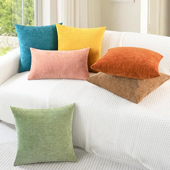CaliTime Decorative Couch Throw Pillow Covers 18 X 18 Inches Apricot Brown | - Image 4