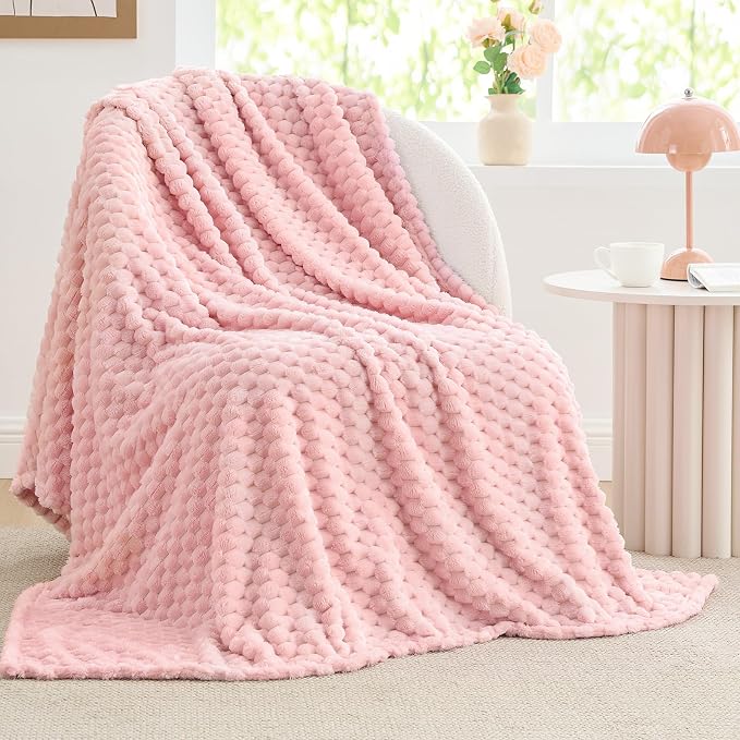 BEDELITE Pink Large Throw Blanket by BEDELITE
