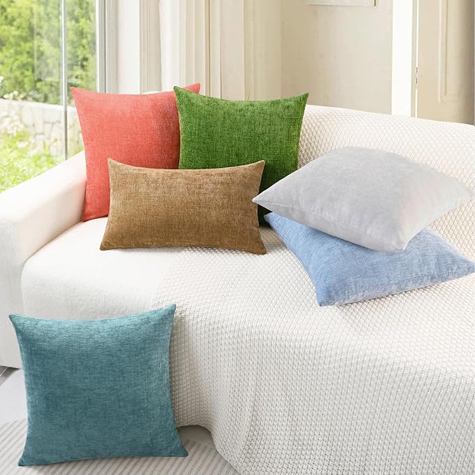 CaliTime Decorative Couch Throw Pillow Covers 20 X 20 Inches Living Coral | - Image 4