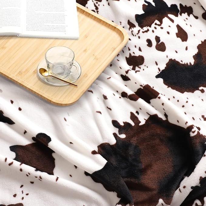 Edenleaf King Size Cow Blanket for Couch Bed, Soft Cozy Fleece Cow Printed - Image 7