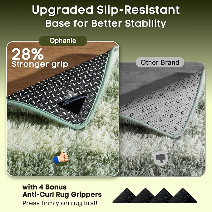 Ophanie Green and White Area Rugs - Image 4