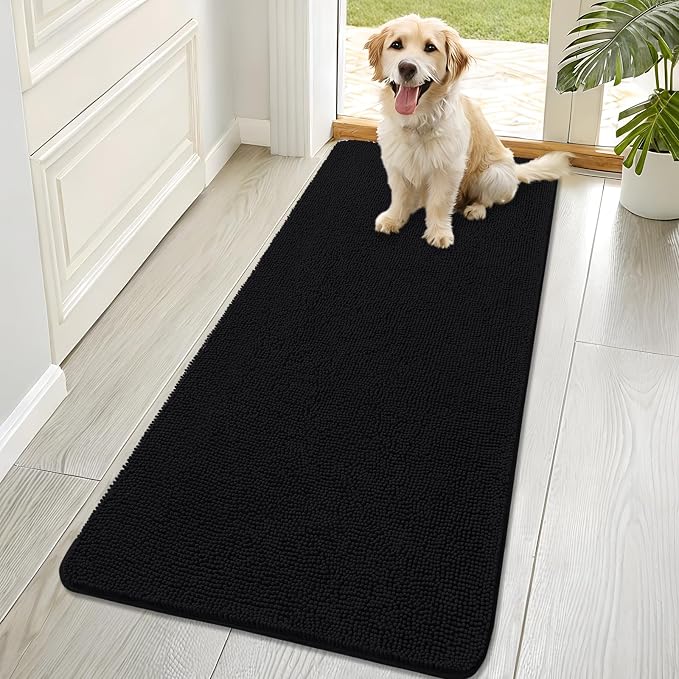 OLANLY Dog Door Mat for Muddy Paws 70x32, Super Absorbent Chenille Mud Mat | by OLANLY