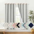 NICETOWN Grey Living Room Completely Shaded Linen Draperies, 2 Pieces, W52 x L72 by NICETOWN