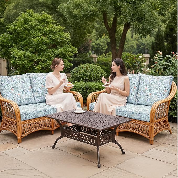 8Pcs Patio Cushion Covers Stretch Outdoor Furniture Protector Slipcovers | - Image 2