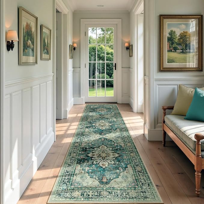 RELEANY Washable Area Rug, Runner 2'x7', Water Repellent, Pet Friendly - Image 2