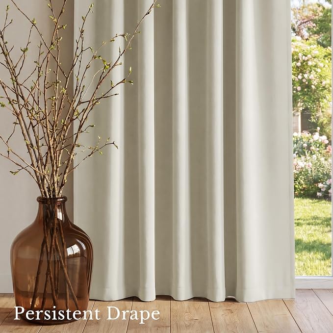 NICETOWN Window Treatment Thermal Insulated Rod Pocket Room Darkening - Image 6